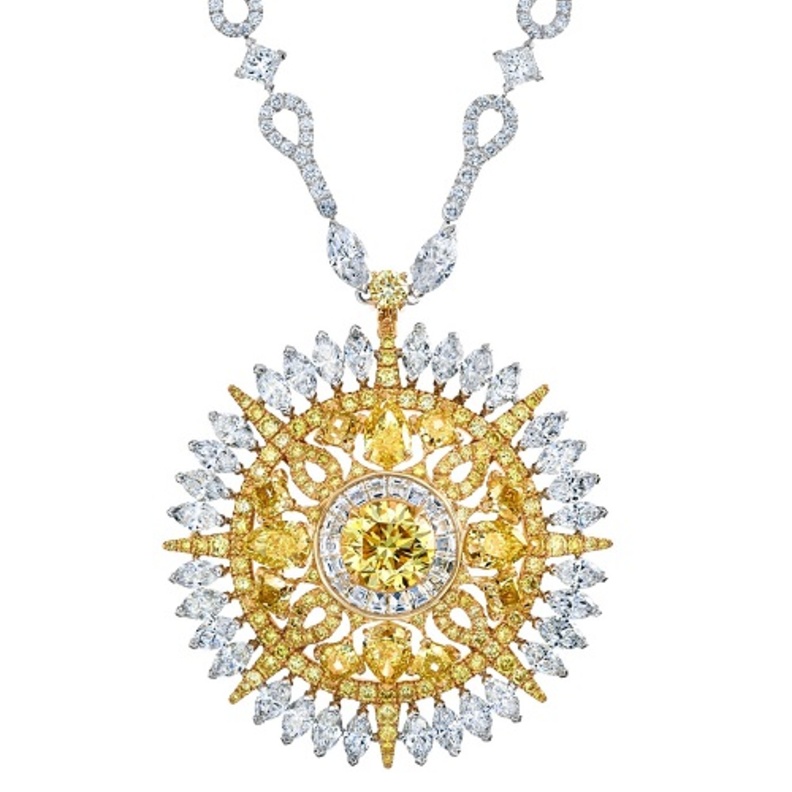 خاتم من الماس الأبيض والأصفر من Reza