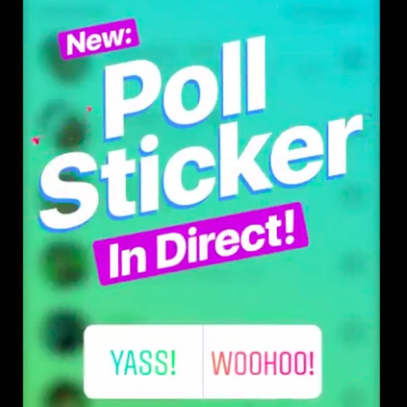 إنستقرام تتيح ارسال ملصق الاستفتاء عبر الرسائل الخاصة
