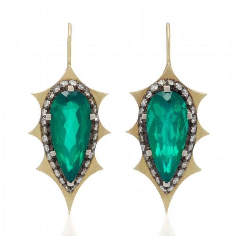 أقراط زمرد من سيلفيا أند سي  Sylva & Cie