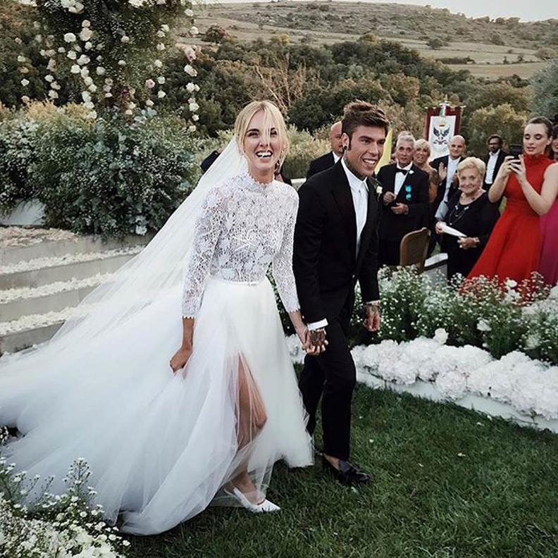 من حفل الزفاف الفخم لمصممة الأزياء كيارا فيرانيي