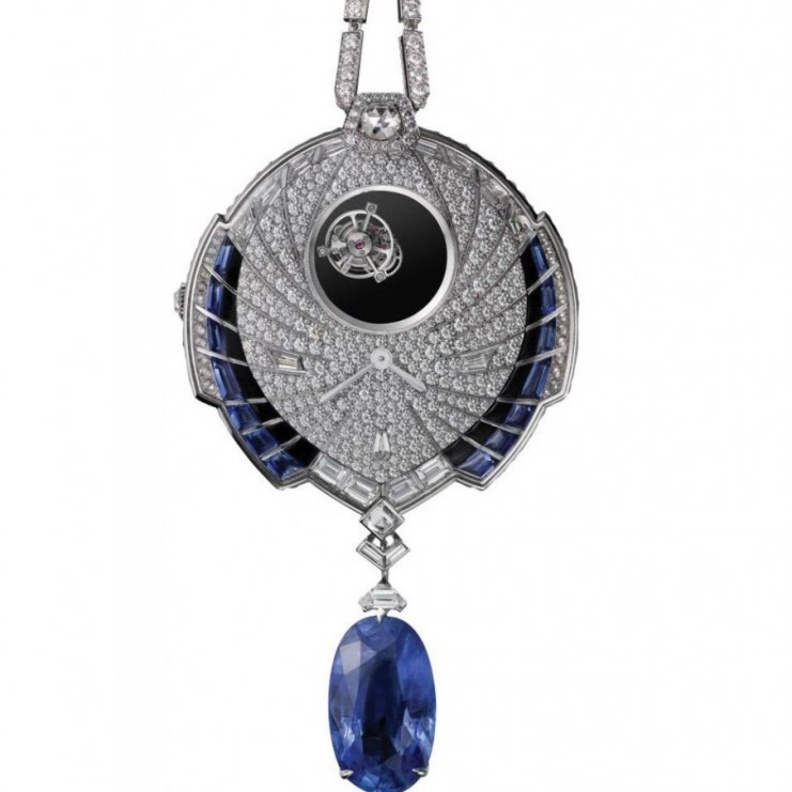 ساعة كارتييه بالياقوت والماس