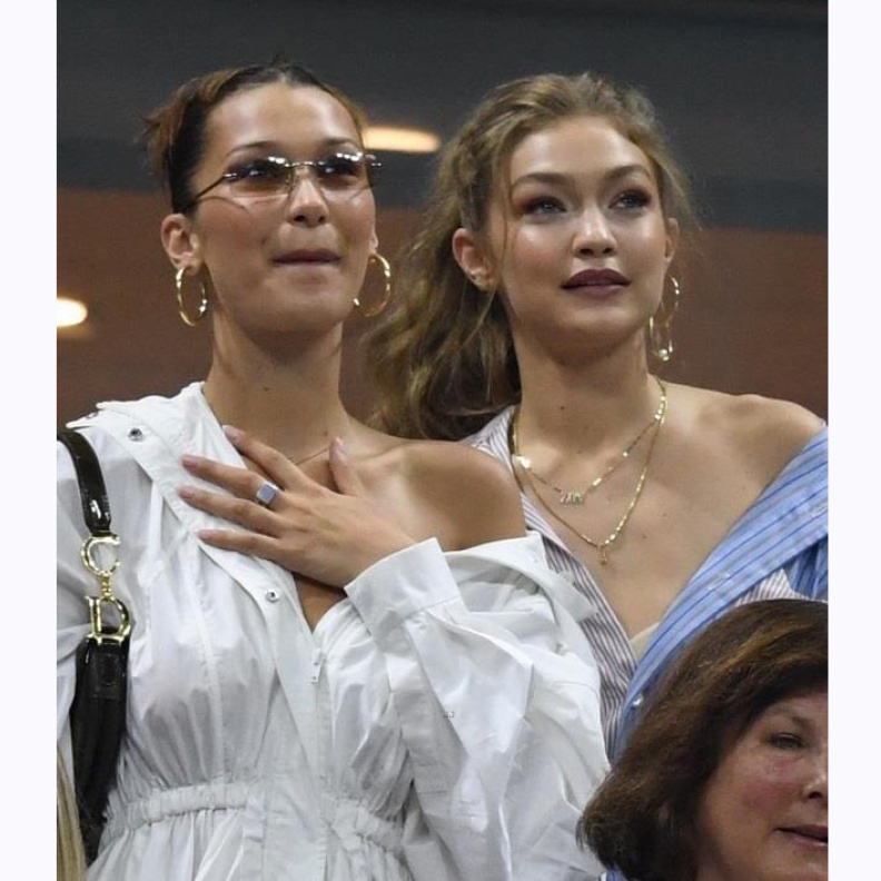 جيجي وبيلا حديد تترقبان نتيجة مباراة لاعبة التنس سيرينا ويليامس في نيويورك