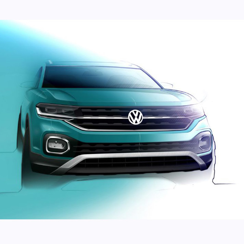 هيكل أنيق وانسيابي لسيارة T-Cross