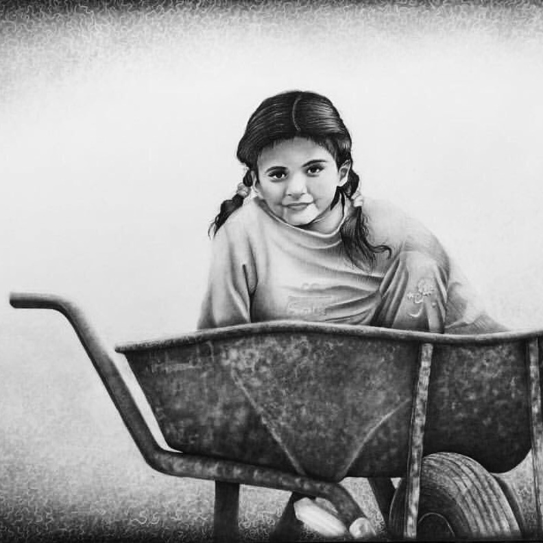 من لوحات الفنانة التشكيليه سلمى الأحمري