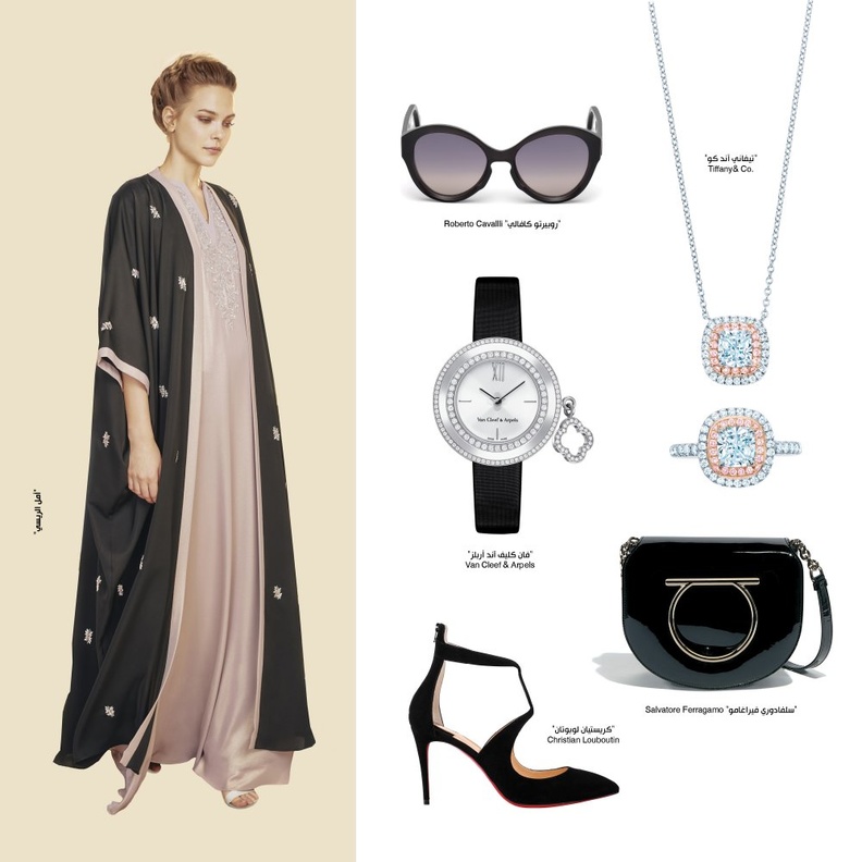  أناقة أنثوية بعباءة من تصميم أمل الرئيسي