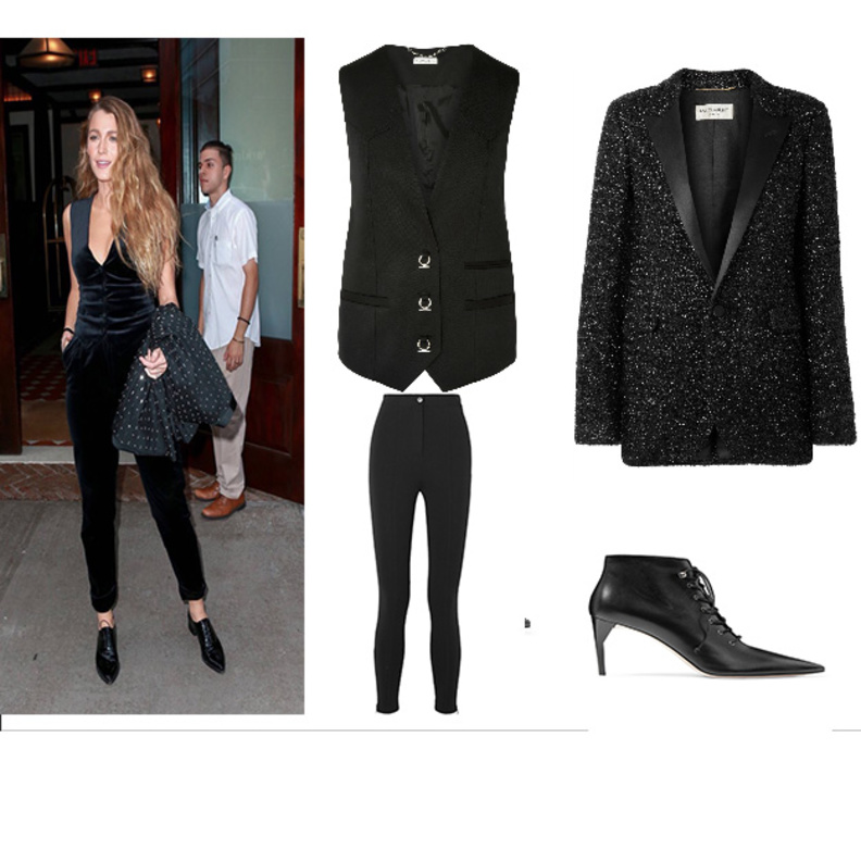 أسلوب شبابي وايدجي بالأسود على طريقة بلايك لايفلي