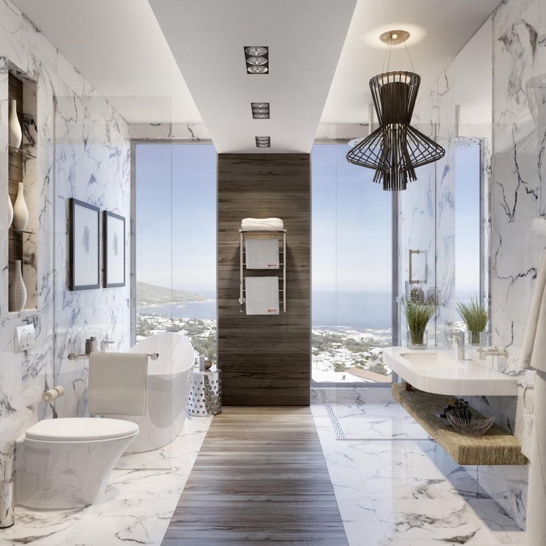 ديكور حمام مودرن بألوان أنيقة وتصاميم جذابة