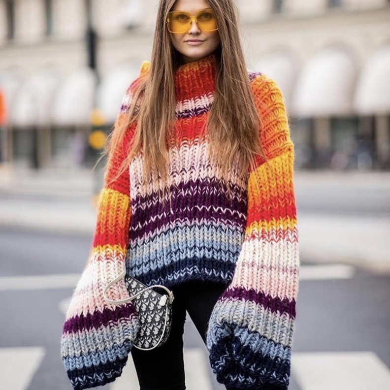 صيحة الكنزة الشتوية بأكمام طويلة للغاية