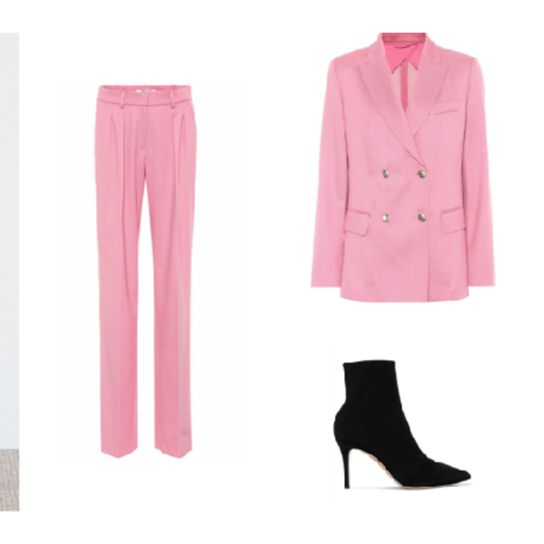 اطلالة في فستان السهرة باللون الزهري