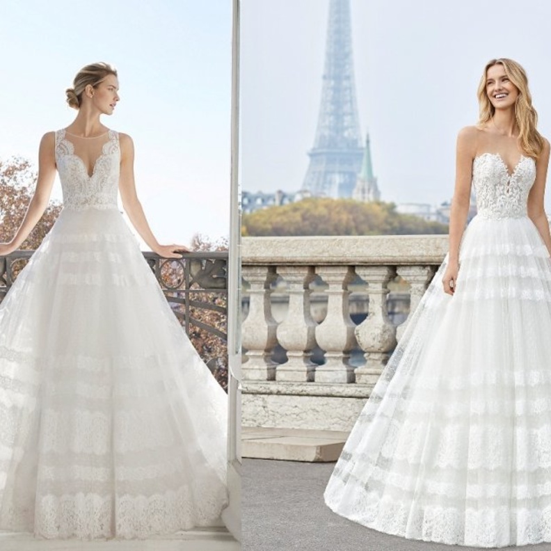 موديلات فساتين زفاف A LIN  2019