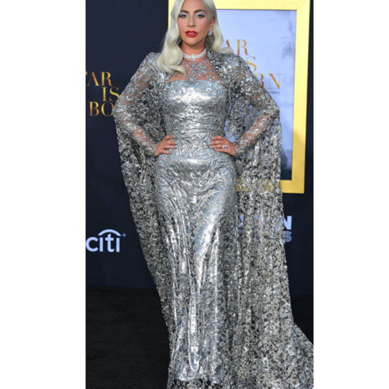  فستان فاخر مع التطريز والريش من اختيار ‏NIEVES ALVAREZ‏ بتوقيع المصمم اللبناني ايلي صعب ‏Elie Saab