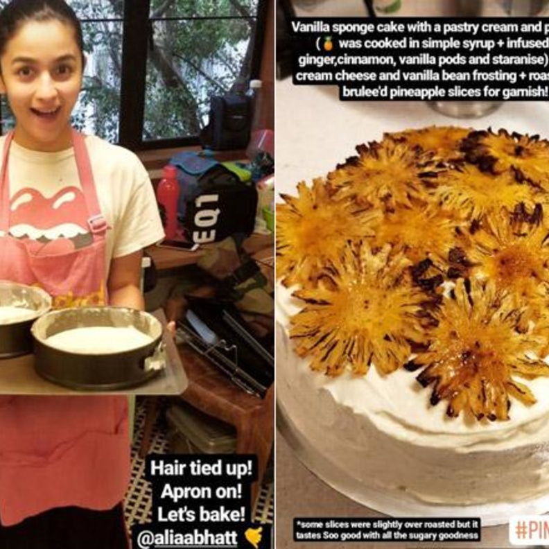 عليا بهات تطهو الطعام وتخبز مخبوزات شهية من أجل صديقها رانبير كابور