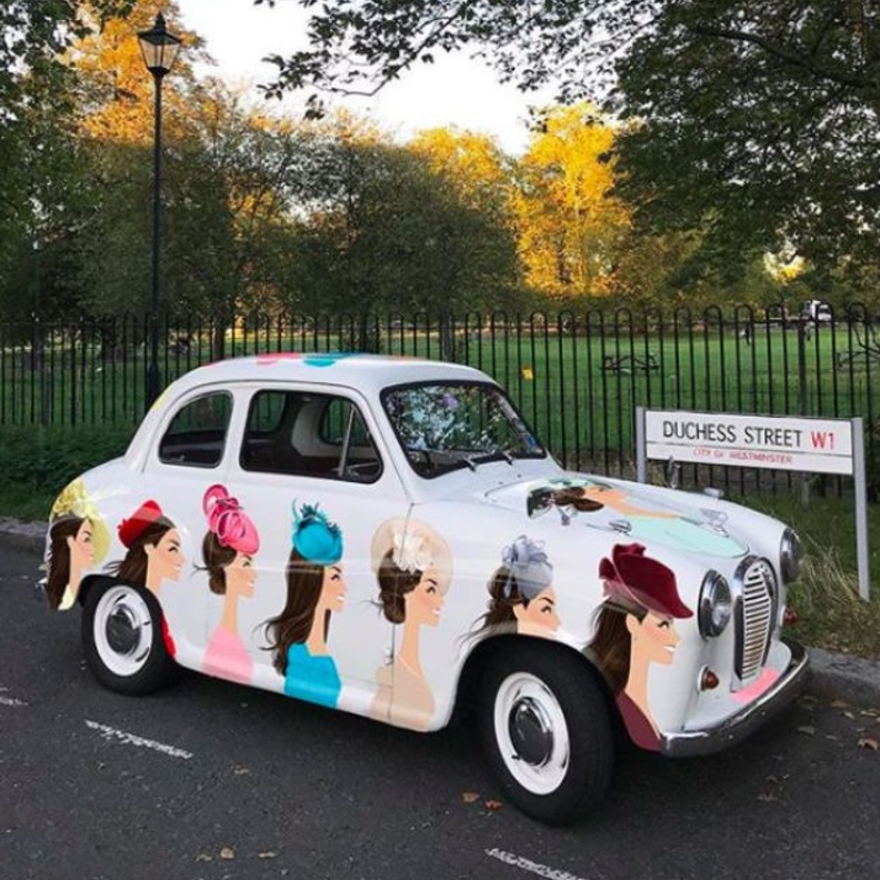 فنان يصمم سيارة مزينة بصور كيت ميدلتون ويطلق عليها اسم كيتوموبيل
