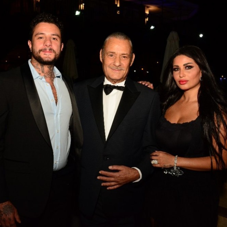 فاروق الفيشاوي وزوجة ابنه احمد الفيشاوي