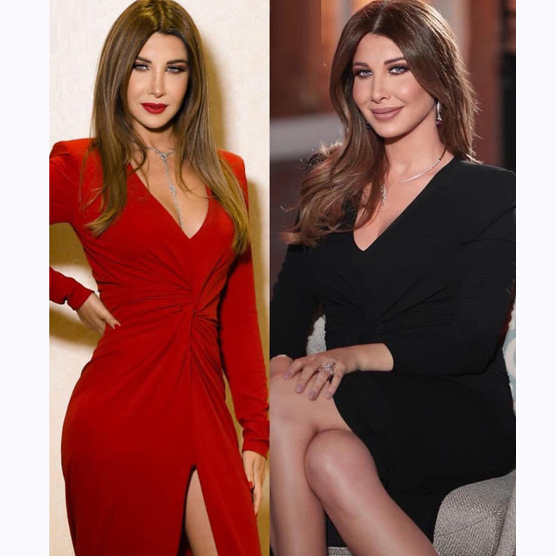  بأي فستان أحببت نانسي عجرم الأحمر أو الأسود