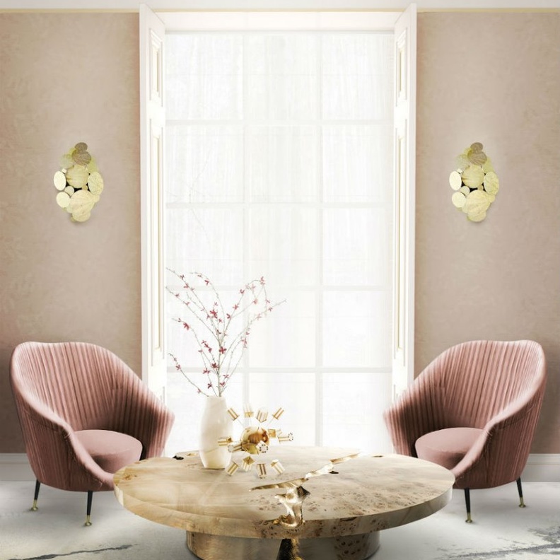 ‎⁨طاولات من الخشب الصرف لغرفة معيشة مودرن⁩