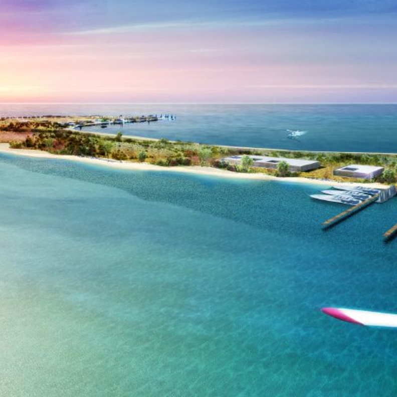 إحدى الجزر السياحية في مدينة تبوك