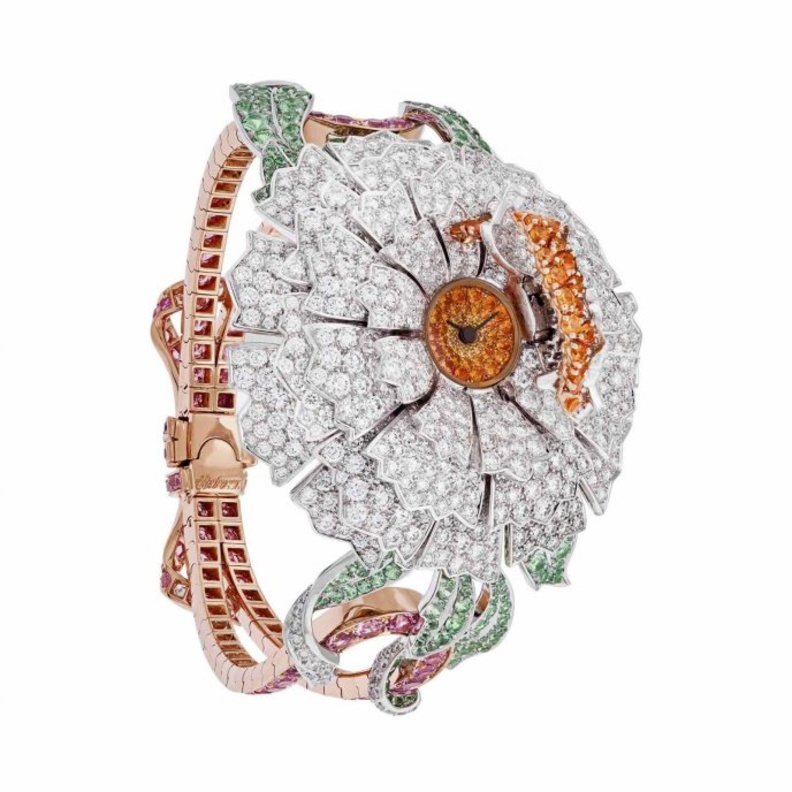 ساعة بولغاري من الماس والمالاكيت