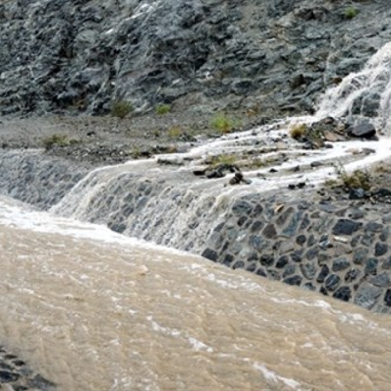 جانب من الأمطار التي هطلت اليوم على الفجيرة