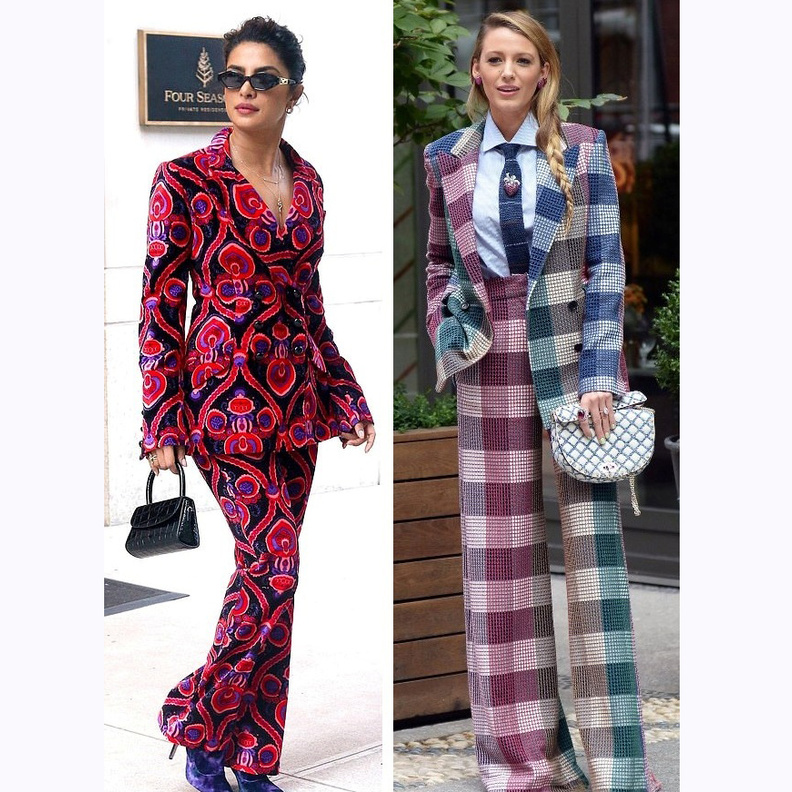 بلايك اختارت بدلة مميزة باللون الأبيض من تصميم Ralph & Russo، أما خيار شوبرا فكان أكثر جرأة وإثارة 