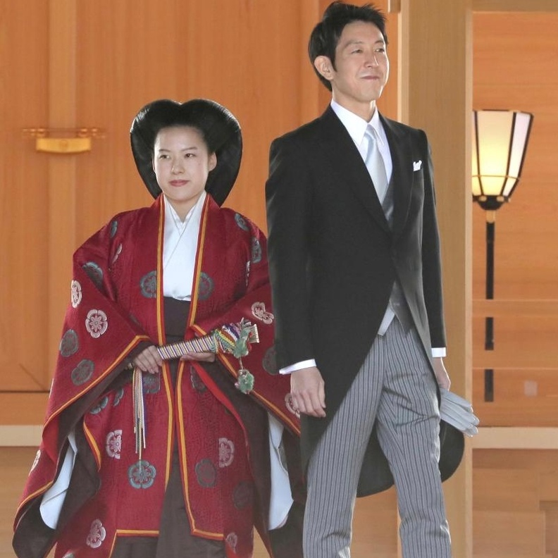 إطلالة الأميرة أياكو الثانية في حفل الزفاف