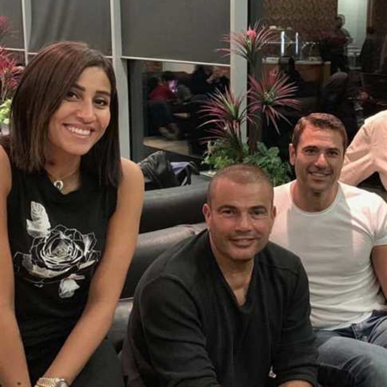 عمرو  دياب ودينا الشربيني واحمد عز 