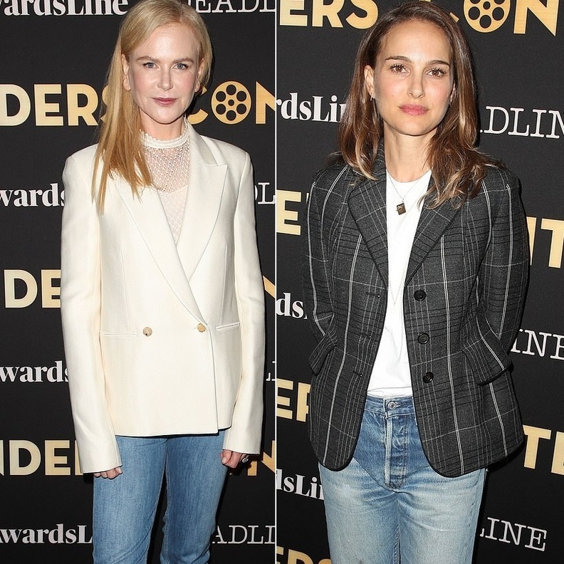  ساندرا بولوك تألقت بفستان أنثوي بلون عنابي وقصة صدر منخفضة