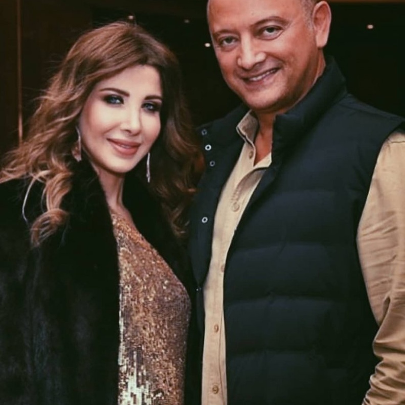 نانسي عجرم مع زوجها في جولتها الاميركية