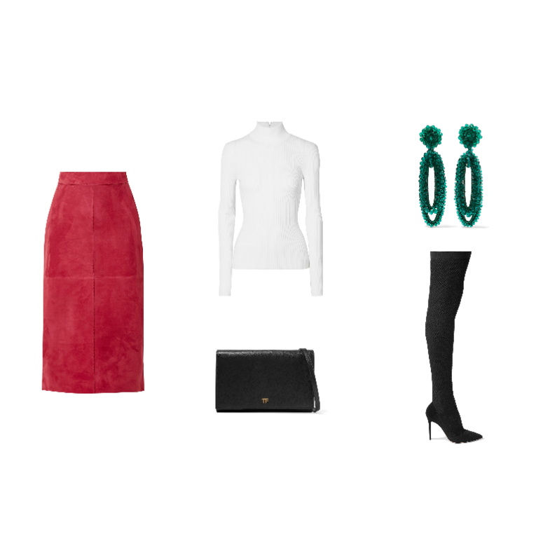 تنسيق في البنطلون مستوحى من الوان العلم الاماراتي