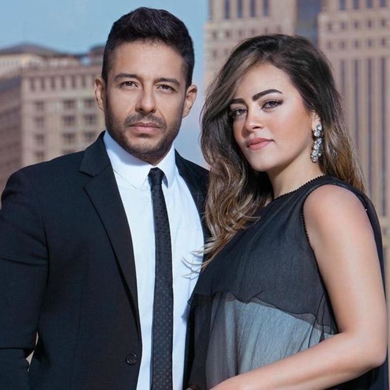 محمد حماقي وزوجته