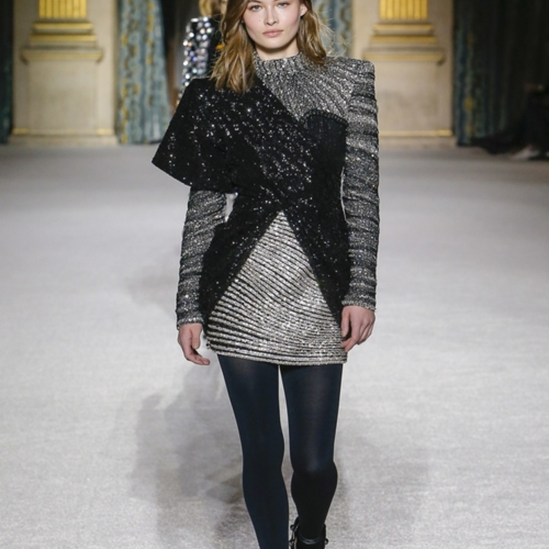 Alberta Ferretti فستان قصير براق من