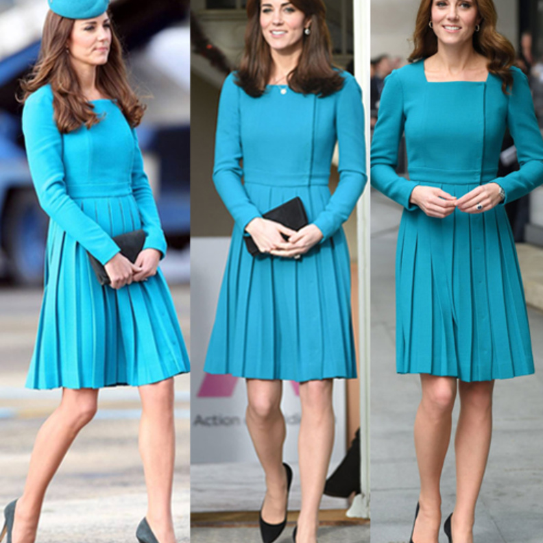  كيت ميدلتون ‏kate Middleton‏ بدت ساحرة بالفستان الأزرق بتوقيع اميليا ويكستيد ‏Emilia Wickstead‏ 
