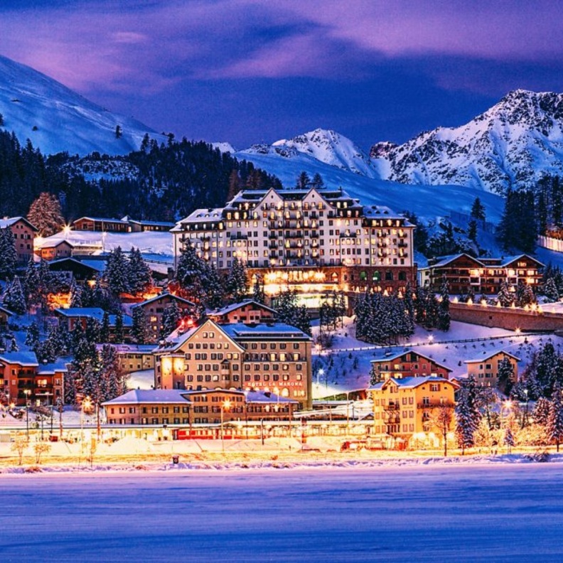  افضل اماكن التزلج في العالم لعشاق المغامرات من العرسان _ منتجع سانت موريتز سويسرا