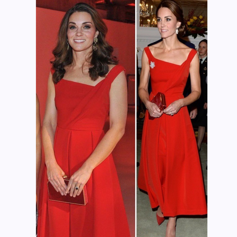 كيت ميدلتون ترتدي الفستان الأحمر في حفل ‏Royal Foundation