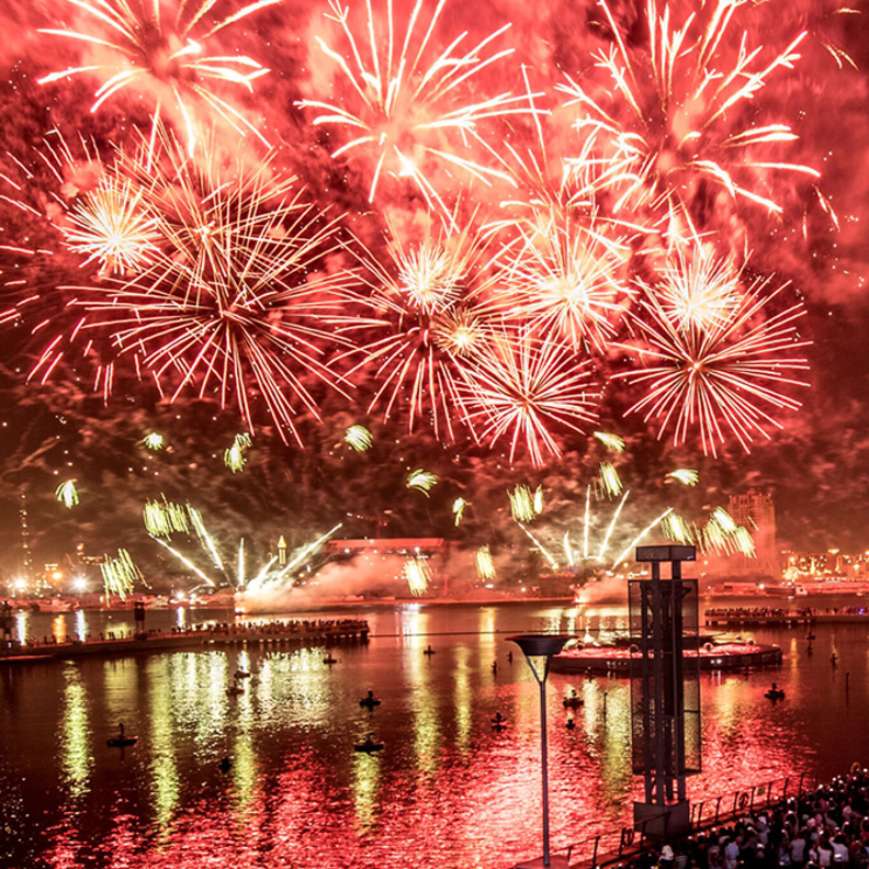 اليوم الوطني الـ47 .. عروض من تاريخ الإمارات في الواجهة البحرية في فيستفال سيتي 