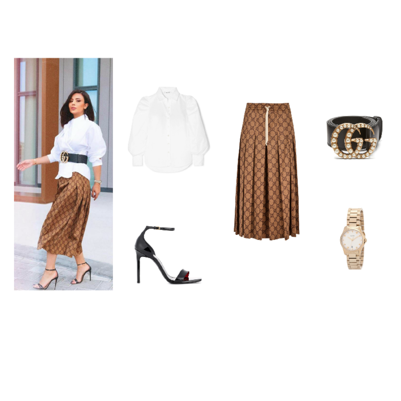  اطلالة عصرية في التنورة الميدي بأسلوب ديما الأسدي