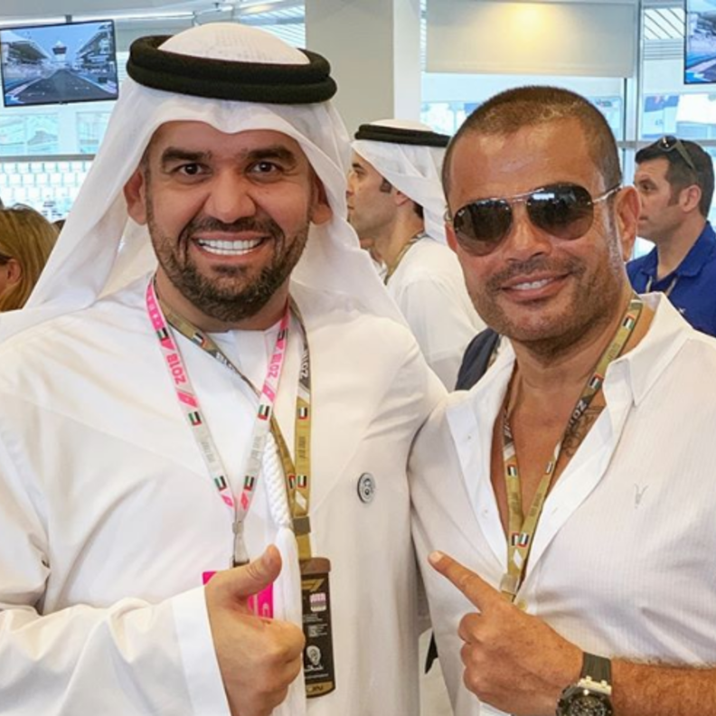 عمرو دياب وحسين الجسمي