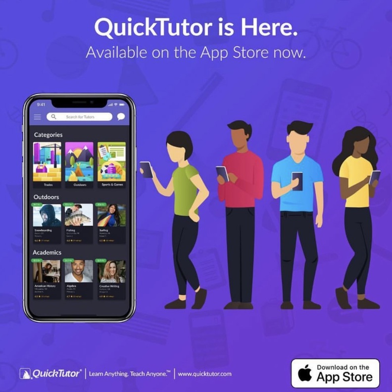 تطبيق QuickTutor لربط الأشخاص الذين يرغبون في التعّلم مع مدرسين