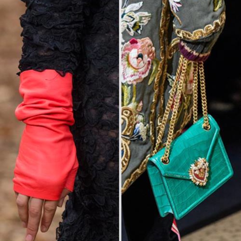 أكسسوارات شعر حمراء على شكل تاج من Dolce & Gabbana