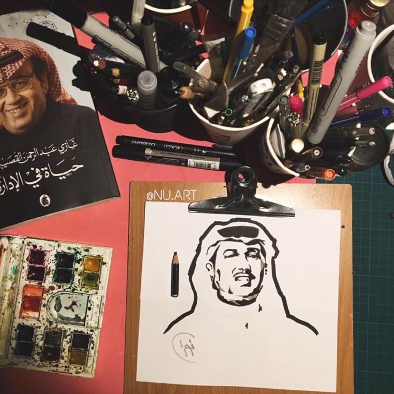 من أعمال الرسامة نورة الجهني