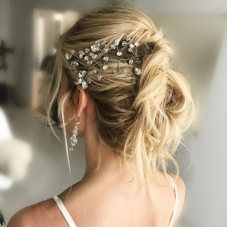 تسريحات شعر مرفوعه للعروس