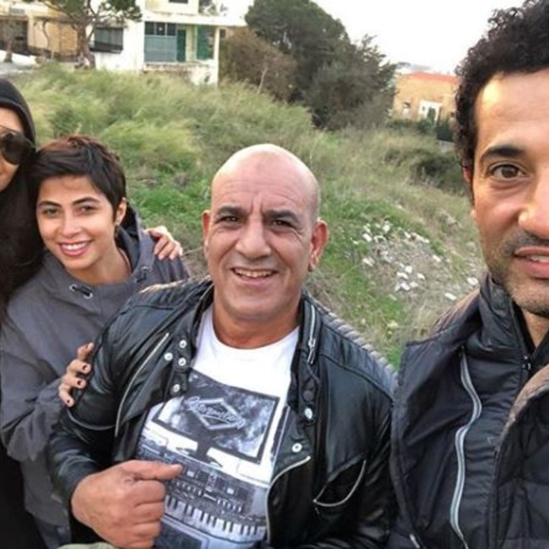 عمرو سعد خلال كواليس التصوير 