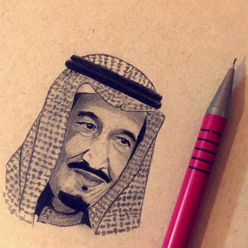 من اعمال الرسامة السعودية لمى اليوسف.