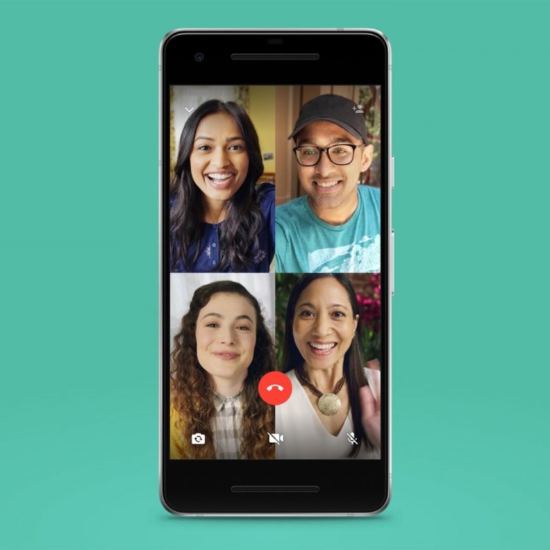  واتساب يتيح خيار البدء بمكالمة جماعية مباشرة على آي أو إس