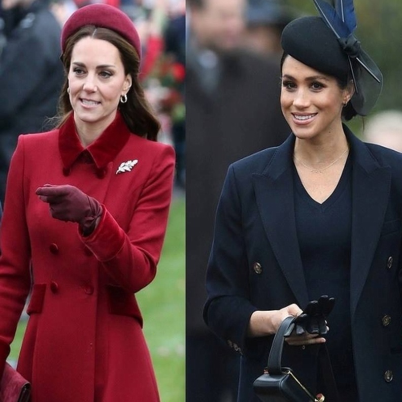 إختارت كل من كيت وميغان إطلالة مونوكروم