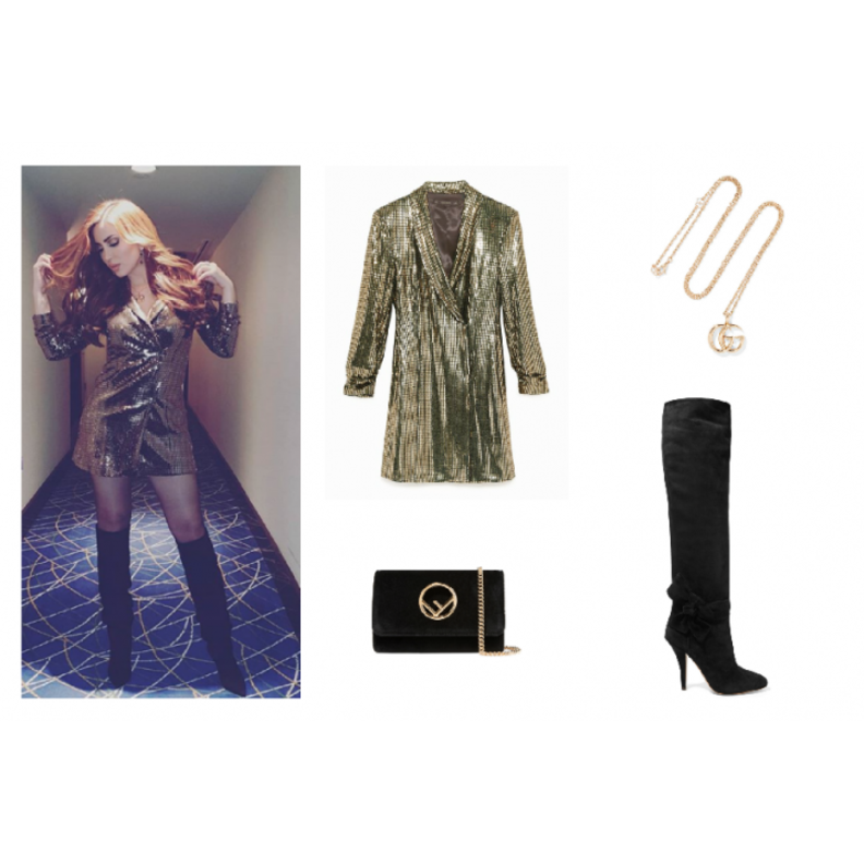 ميريام فارس في تنسيق أنيق باللون الأبيض مع الجزمة العالية