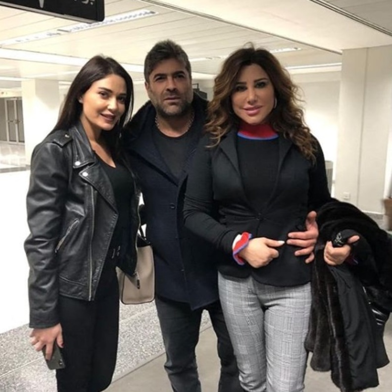 لقاء صدفة بالمطار يجمع نجوى كرم بوائل كفوري وسيرين عبدالنور للسفر لإحياء ليلة رأس السنة 