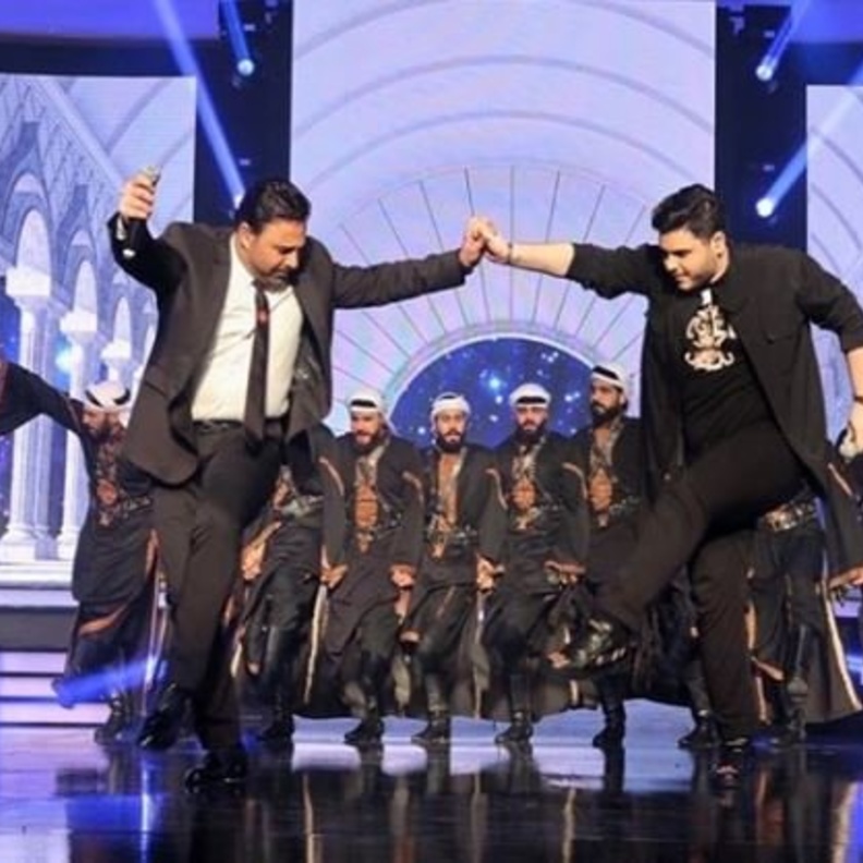 عاصي الحللاني وابنه الوليد الحلاني 