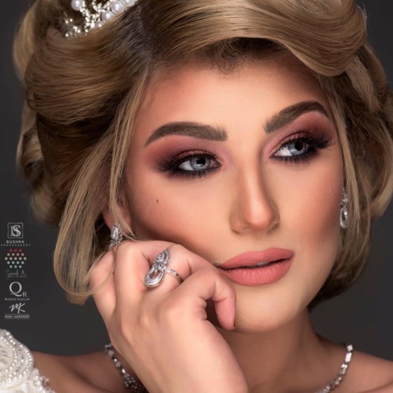  اطلالة عروس من خبيرة التجميل زينب المحيشي