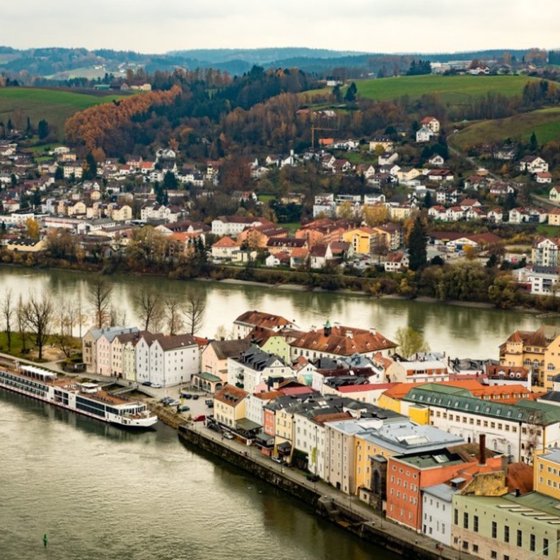 الانهر الثلاثة تلتقي في باساو